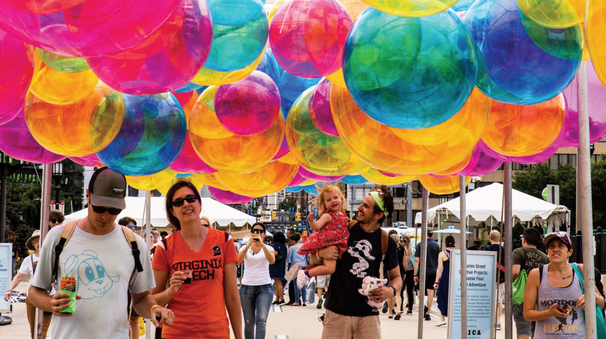 People enjoying Artscape, the nation’s largest free outdoor arts festival.