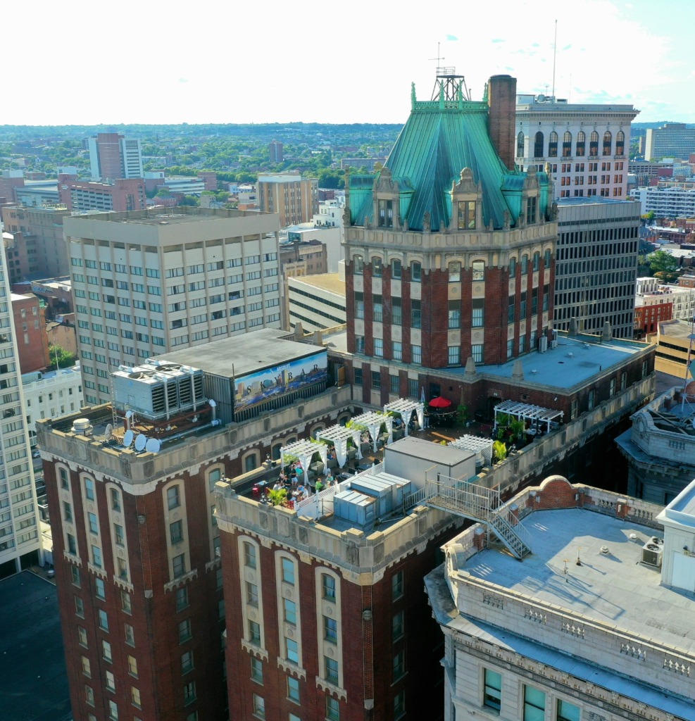 LB skybar rooftop aerial view