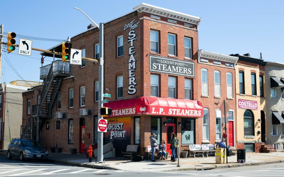 Exterior of lp steamers in locust point.