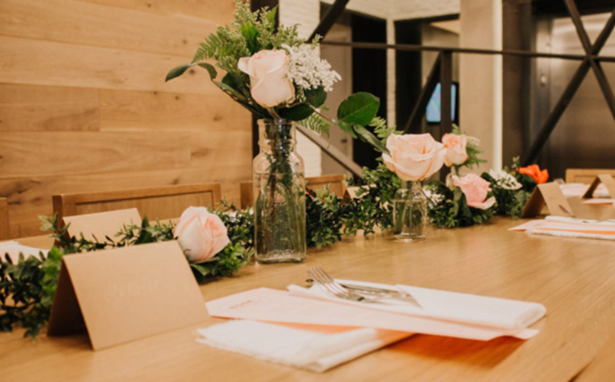 Amber restaurant table