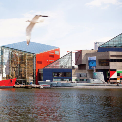 The exterior of The National Aquarium in Baltimore.