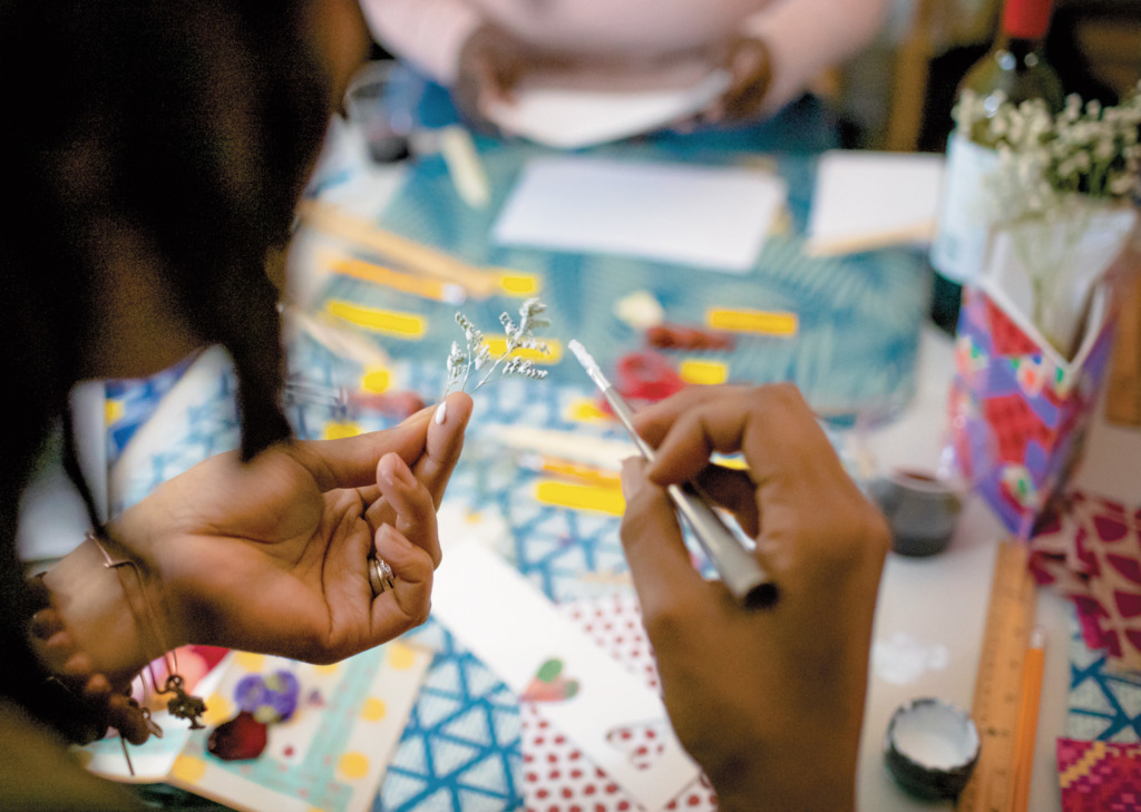 A bookmaking class at Drama Mama Book shop.
