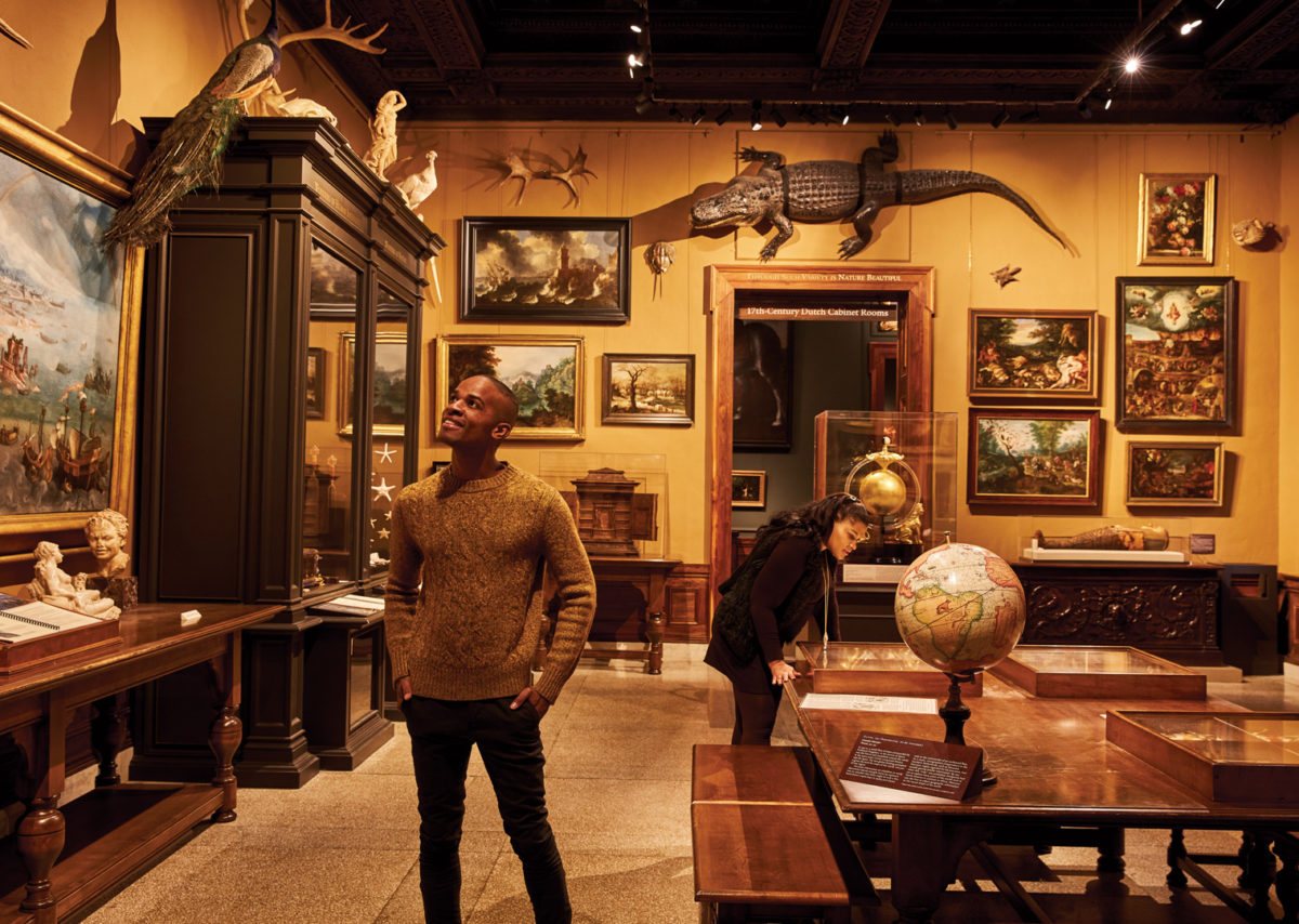 Person in the Walters Art Museum in Baltimore.