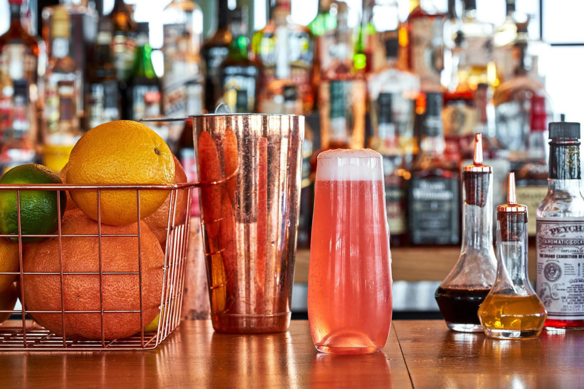 Cocktails at Topside Bar in Baltimore.