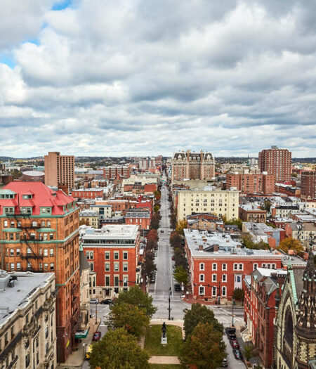 View of Baltimore's city skyline.