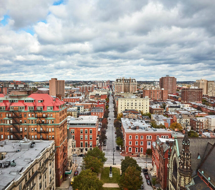 View of Baltimore's city skyline.