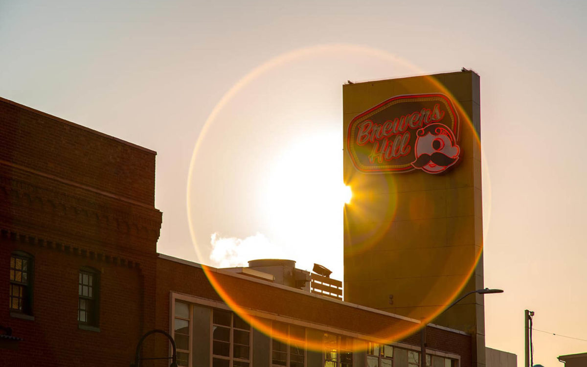 View of historic buildings in Canton.