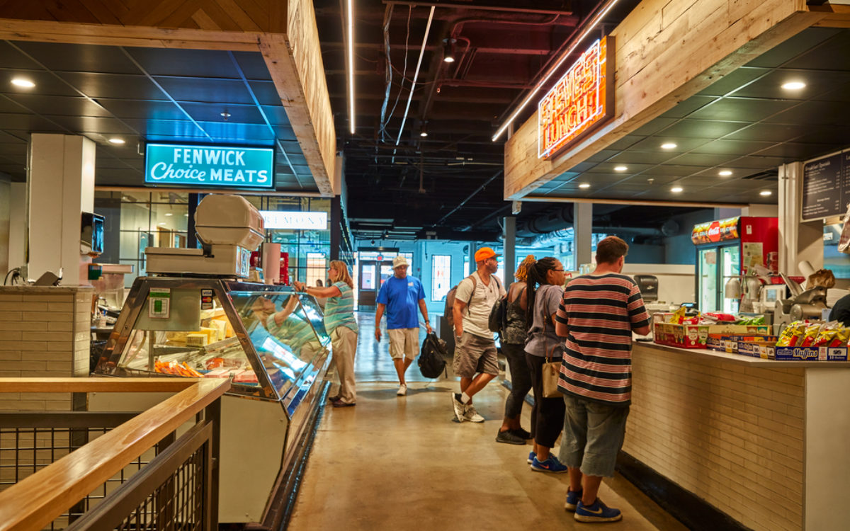 Interior of Cross Street Market