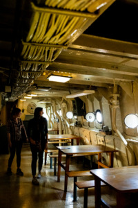 Interior of historic ship in Baltimore