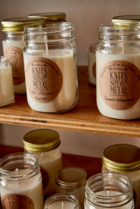 Knit Soy Metal Candles