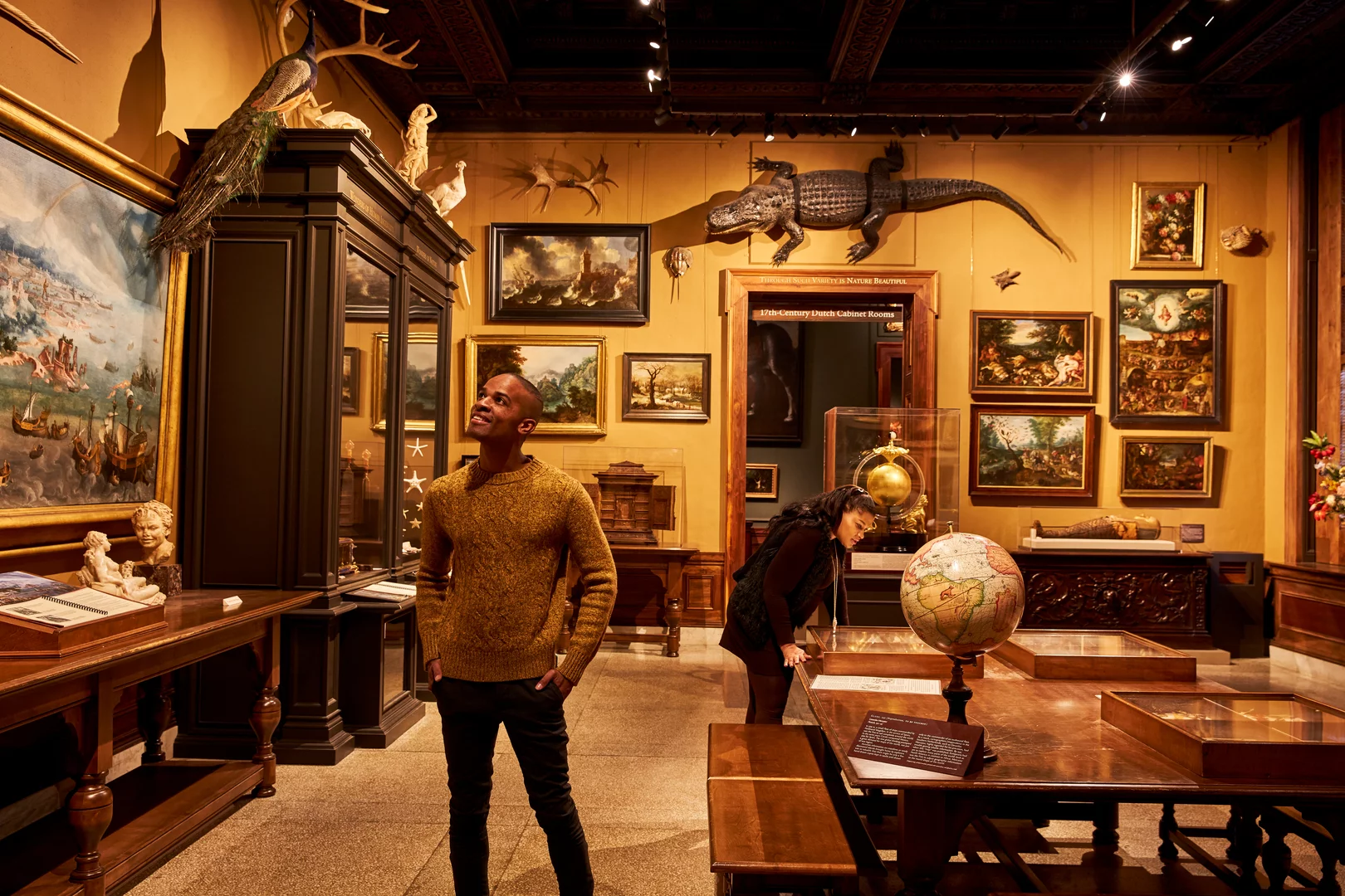 Person standing in a gallery at the Walters Art Museum